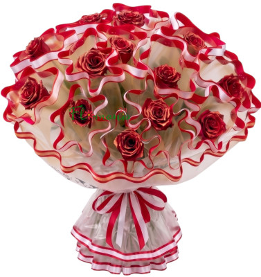 Трендовый букет из роз «Бригада»